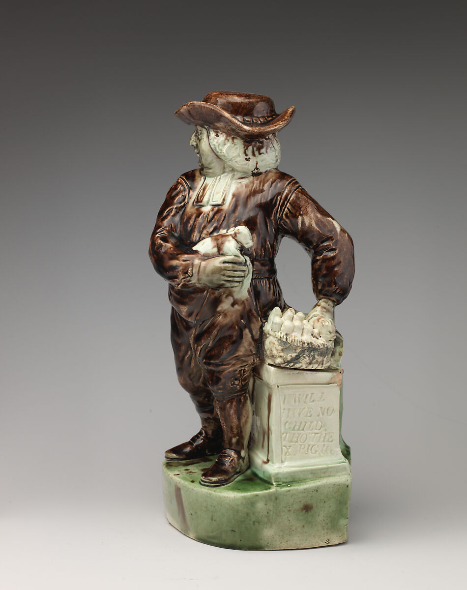The Parson (part of a "Tithe Pig" group), Ralph Wood the Younger (British, Burslem 1748–1795 Burslem), Lead-glazed earthenware, British, Burslem, Staffordshire
