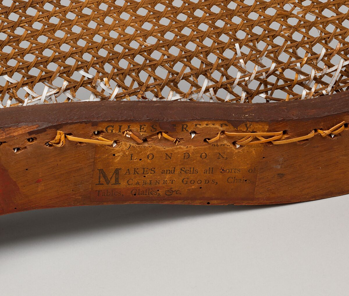 Side chair, Giles Grendey (1693–1780), Lacquered and gilded beech; caning, British, Clerkenwell, London