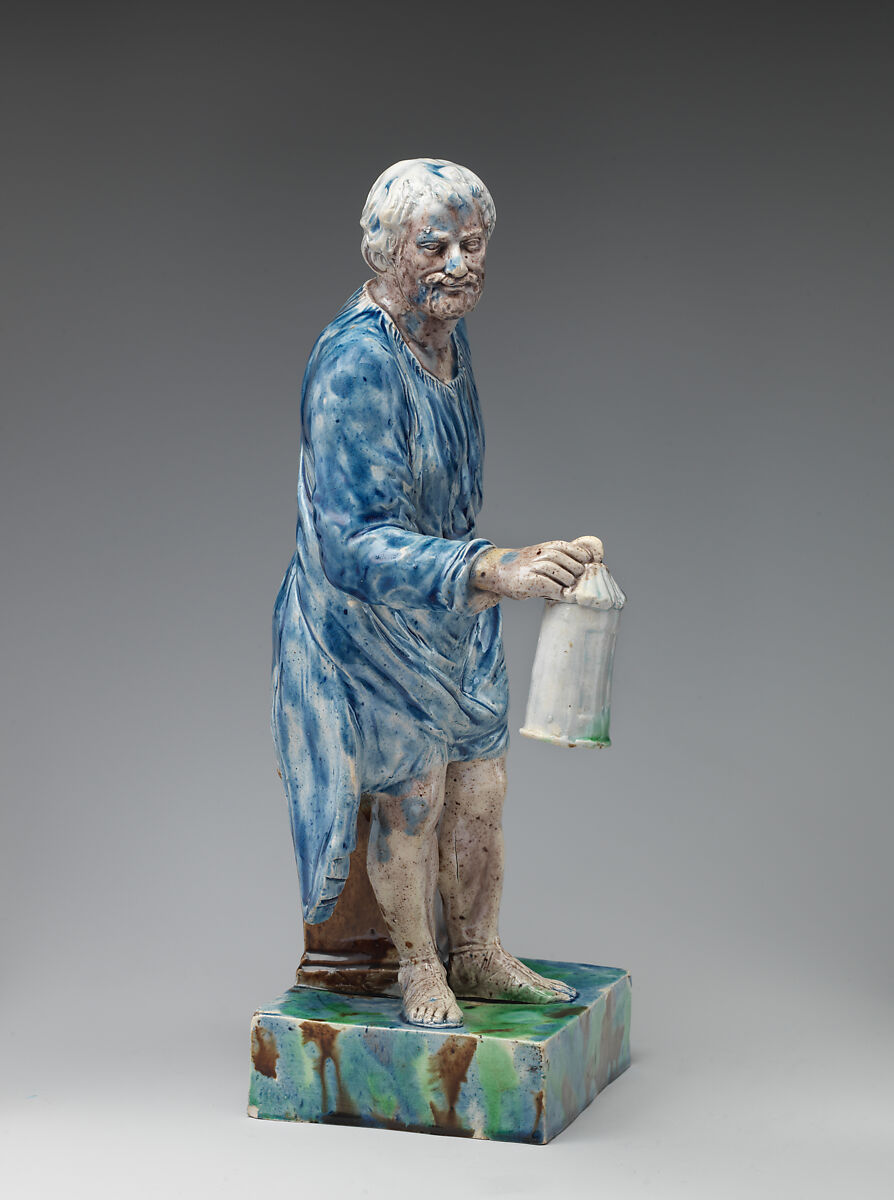 Diogenes looking for an honest man, Ralph Wood the Younger (British, Burslem 1748–1795 Burslem), Lead-glazed earthenware, British, Burslem, Staffordshire 