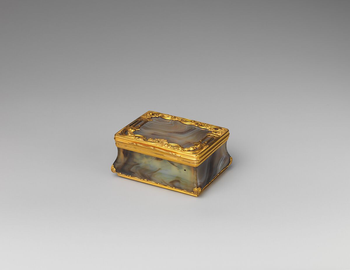 Box for rouge and patches, Gold, agate, British, London