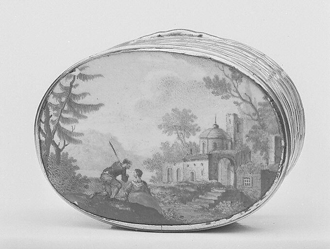 Box, Porcelain, copper gilt, possibly Italian