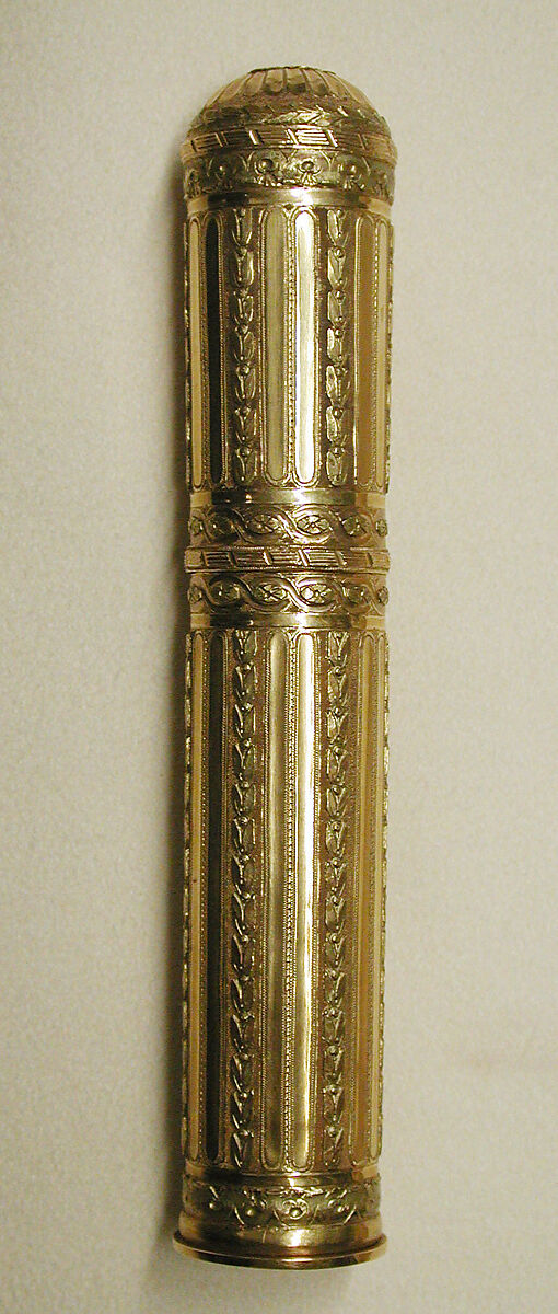 Sealing wax case (étui), Gold, French, Paris 