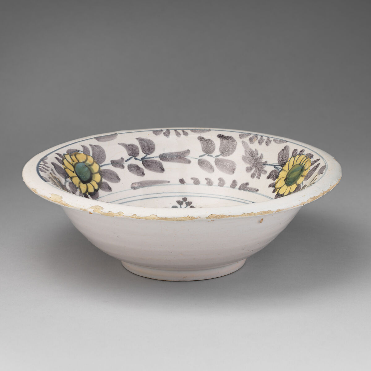 Bowl, Tin-glazed earthenware, probably Dutch, Delft
