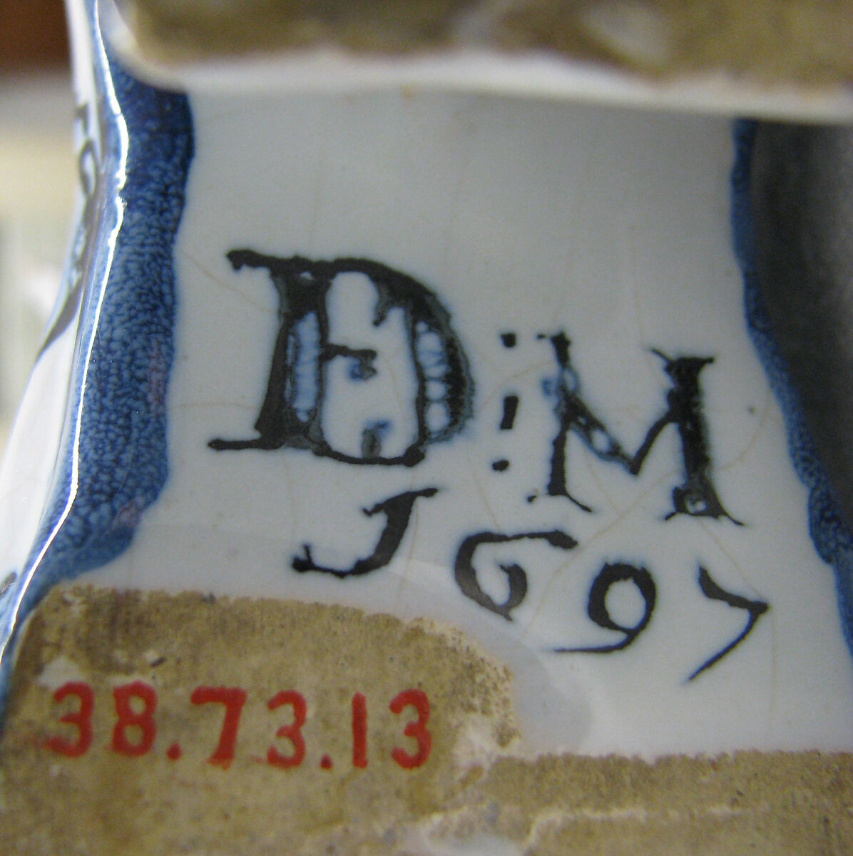 Shoe, Tin-glazed earthenware (Delftware), Dutch, Delft