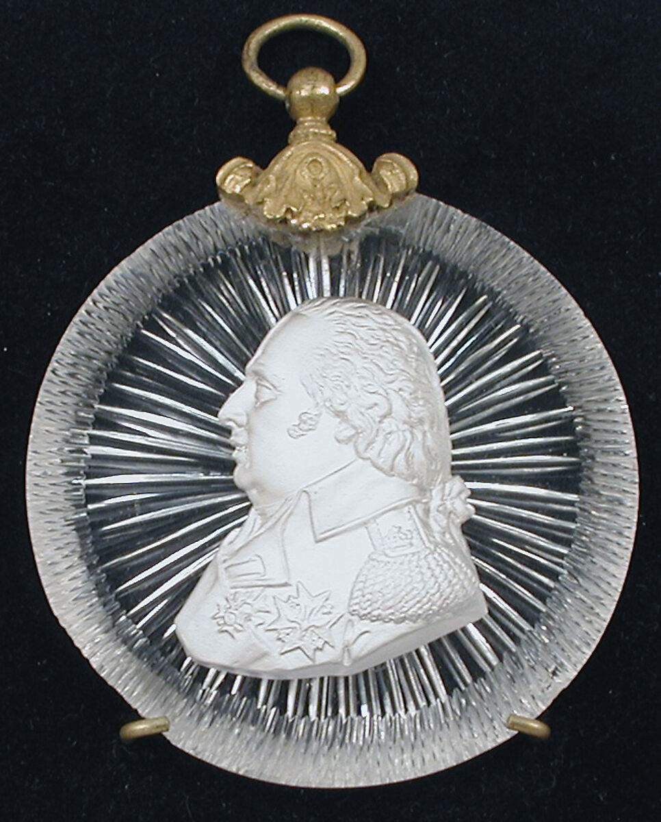 Louis XVIII (1755–1824) wearing star of the Order of St. Esprit, Ceramic paste, glass; gilt bronze, French 