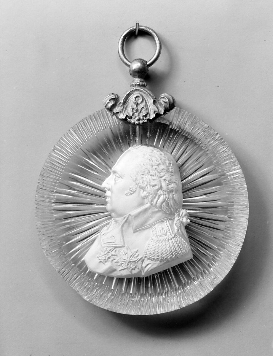 Louis XVIII (1755–1824) wearing star of the Order of St. Esprit, Ceramic paste, glass; gilt bronze, French