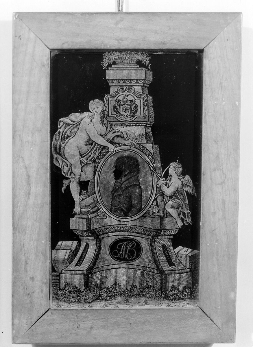 Panel, M. Bruggäy, Verre églomisé, possibly Austrian