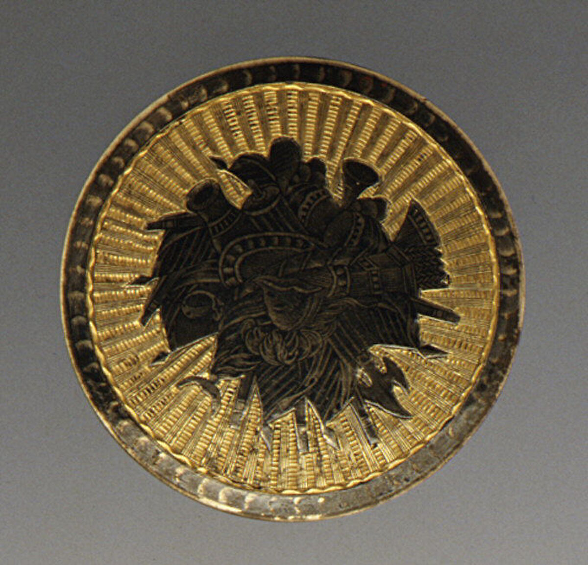 Box, Silver gilt, niello, verre églomisé, Russian, Moscow