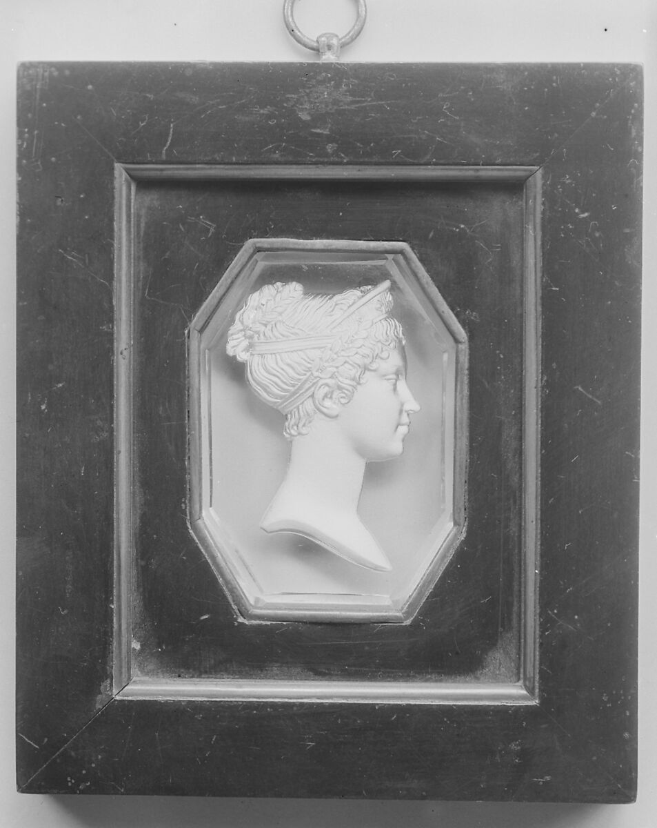 Marie Louise (1791–1847), Empress of the French, second wife of Napoleon Bonaparte, Ceramic paste, glass; wood and brass frame, French