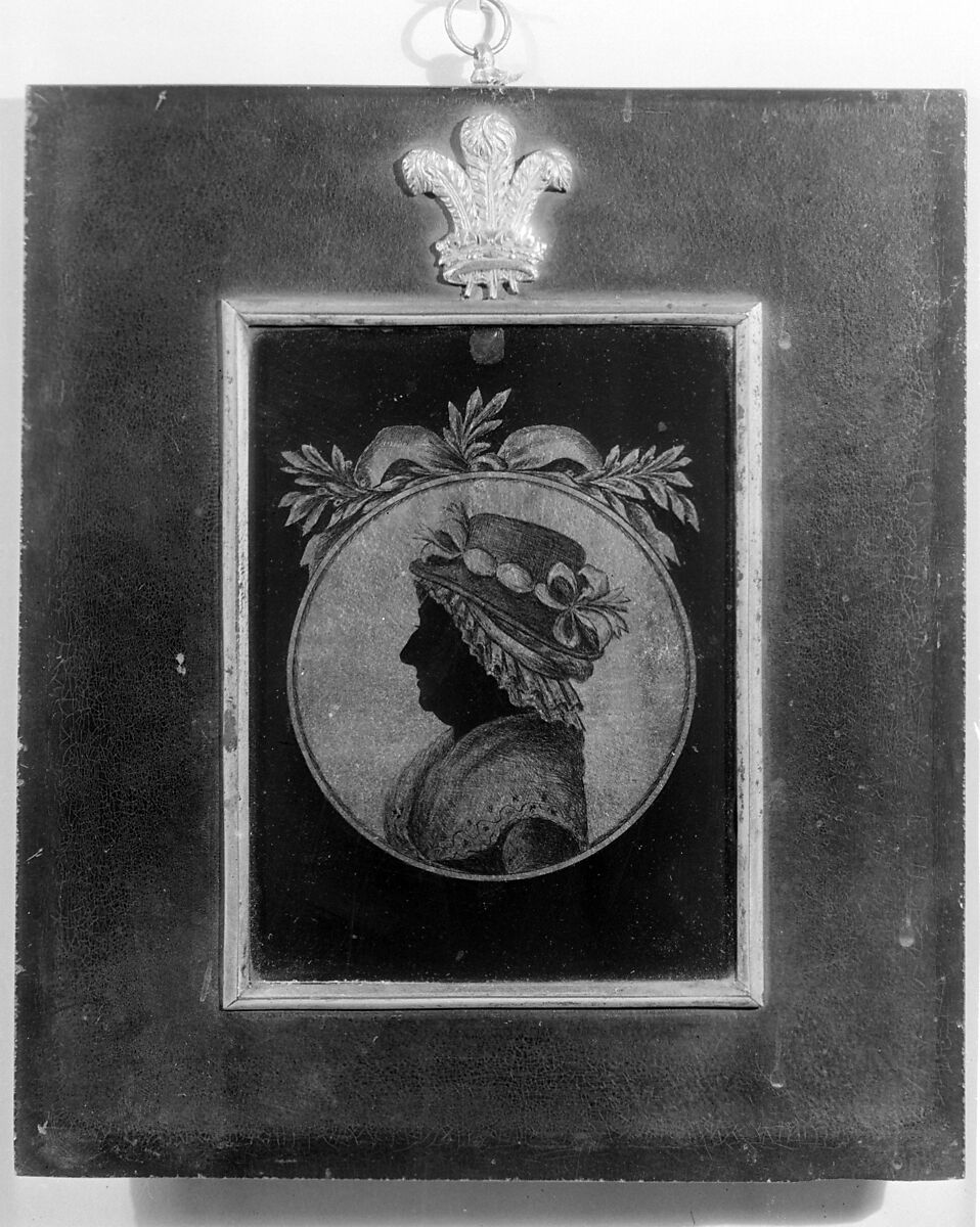 Portrait of a woman, Aug. Forberger (1762–1865), Verre églomisé, French, Paris