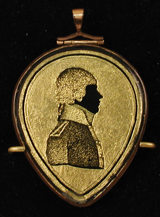 Locket, Hartmann (active Mitau), Verre églomisé, Russian, Mitau 