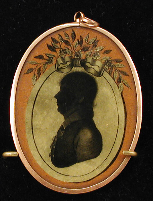 Pendant, Verre églomisé, possibly Russian 