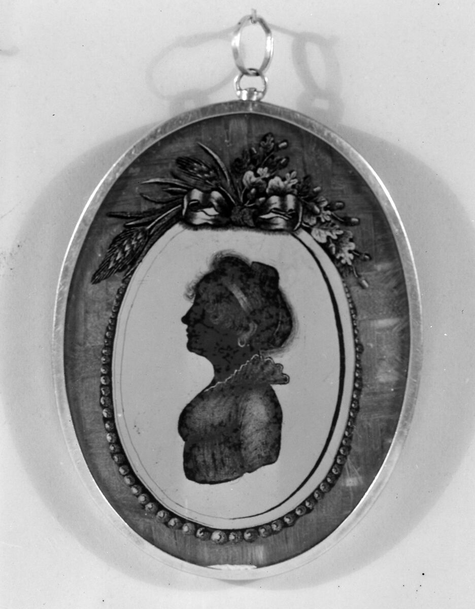Pendant, Verre églomisé, possibly Russian