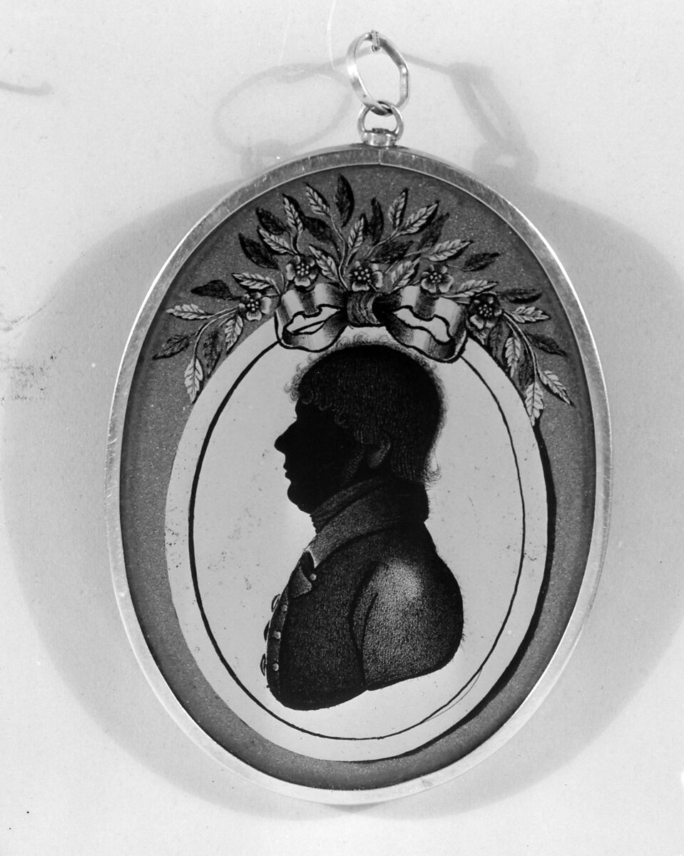 Pendant, Verre églomisé, possibly Russian