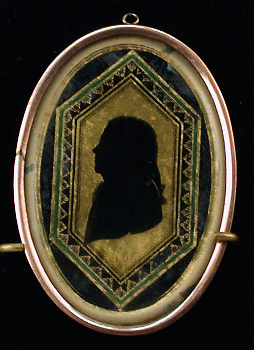 Pendant, Verre églomisé, probably Russian 