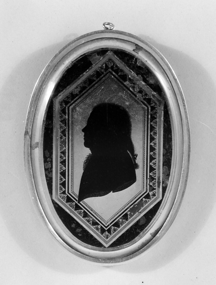 Pendant, Verre églomisé, probably Russian