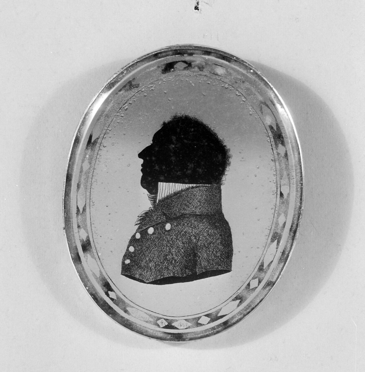 Medallion, Rauert, Verre églomisé, probably Russian