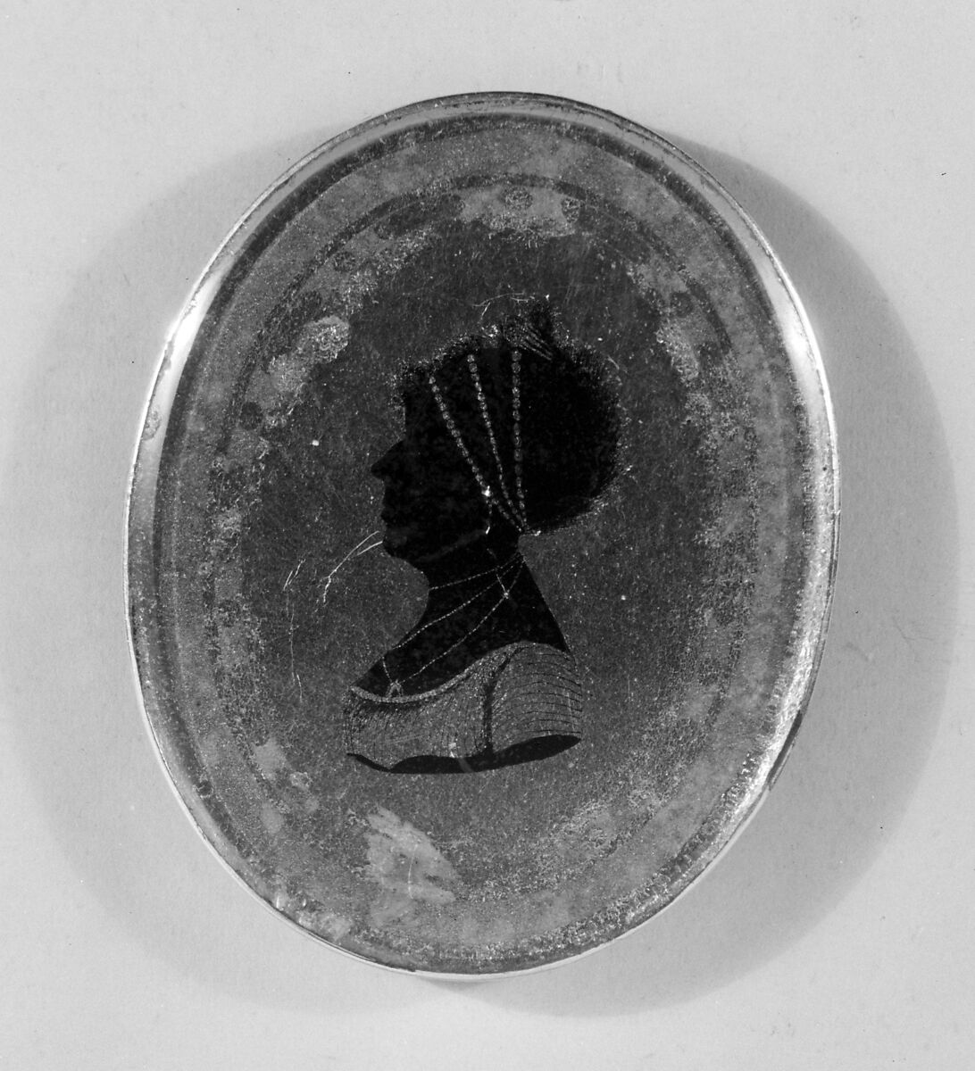 Medallion, Rauert, Verre églomisé, probably Russian