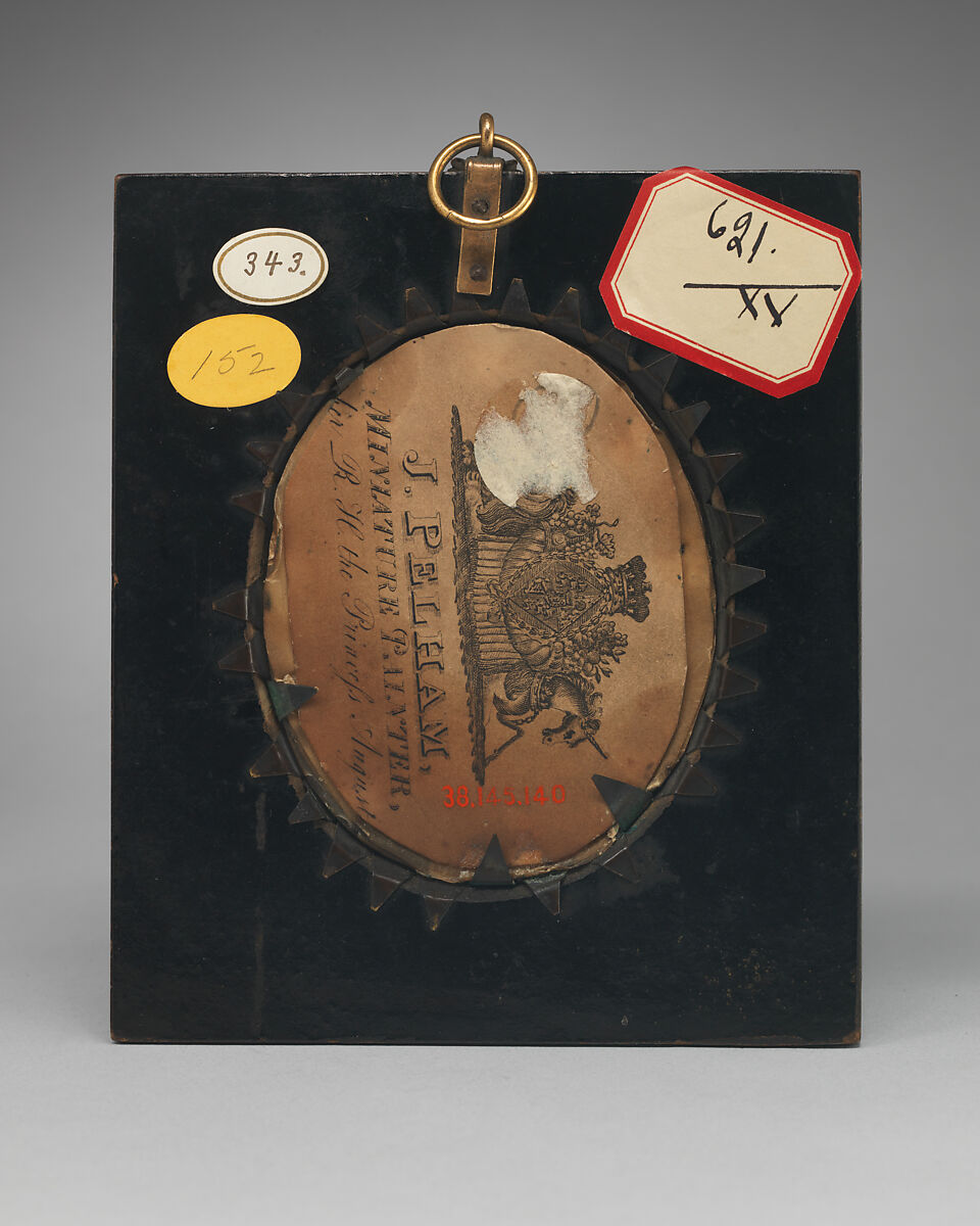 Panel, Wax; glass, painted, British