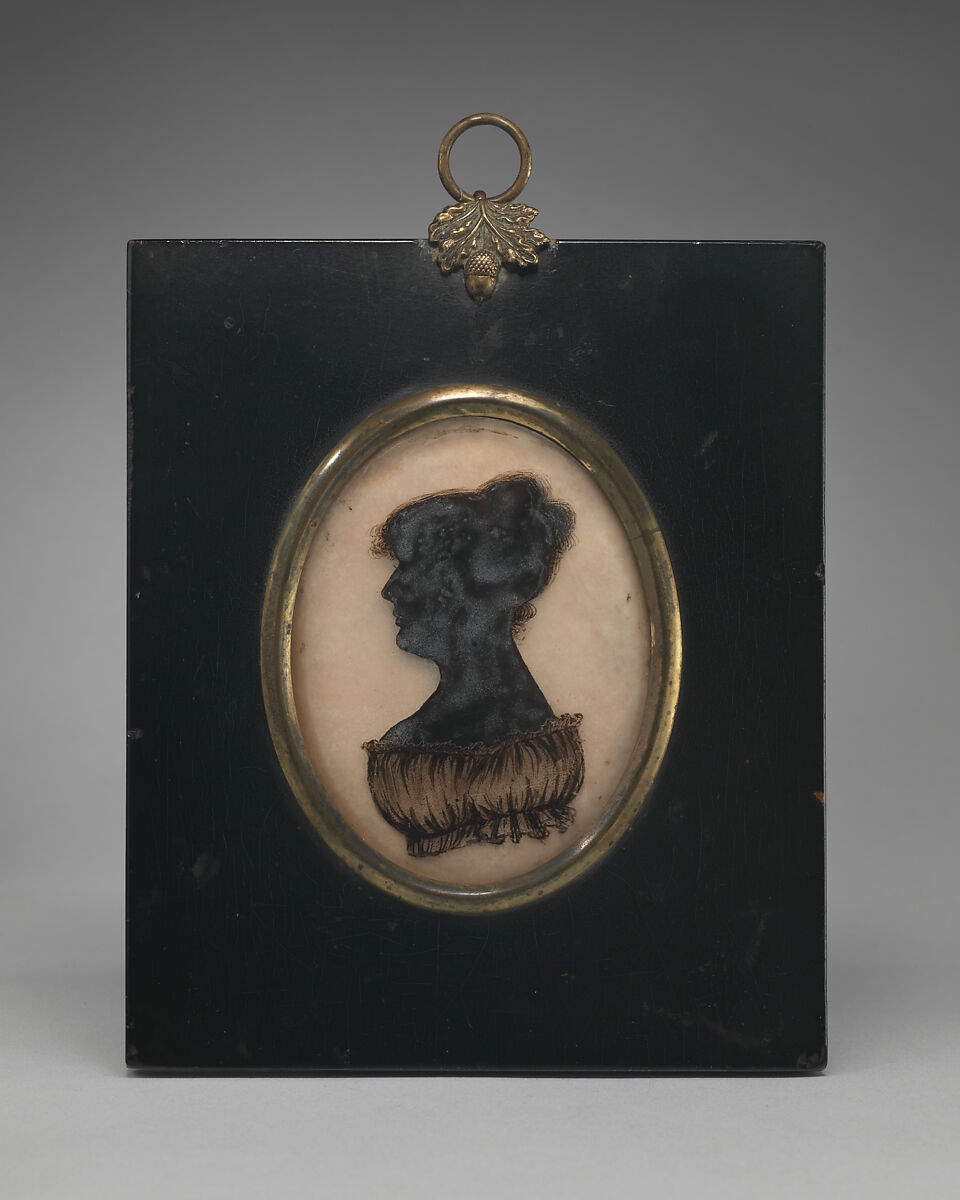 Portrait of Charlotte White, Glass, paper, probably British 