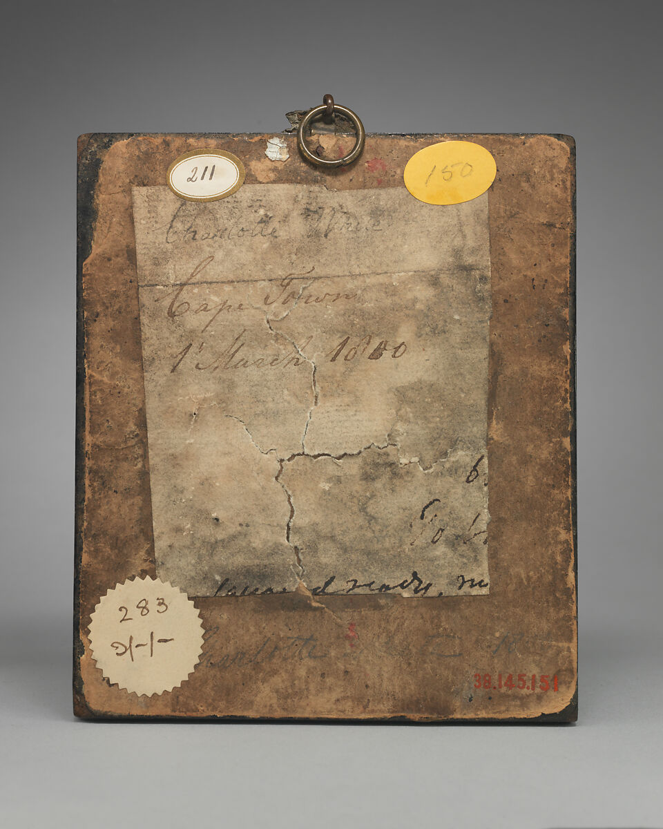 Portrait of Charlotte White, Glass, paper, probably British
