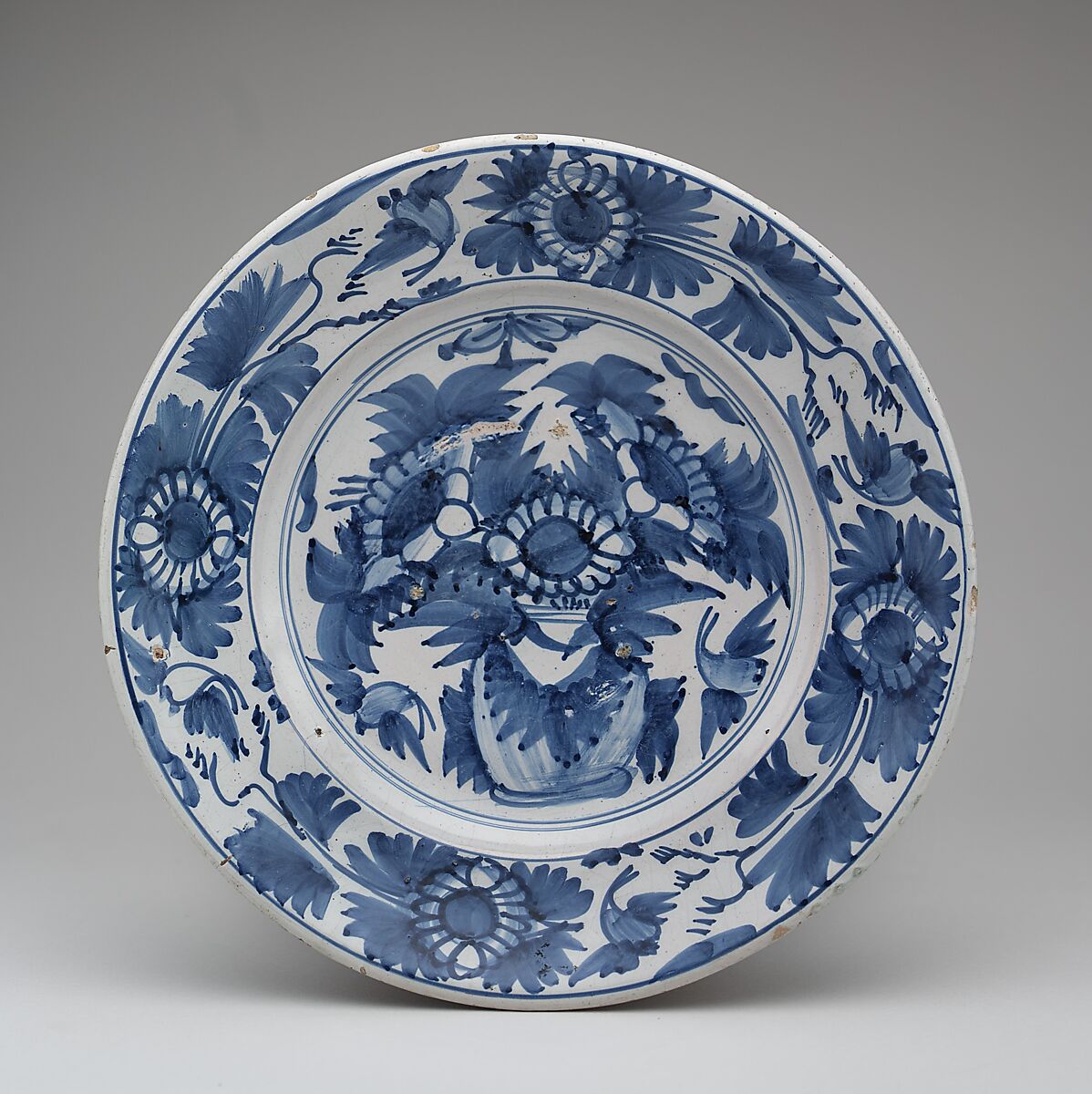 Charger, Tin-glazed earthenware, British