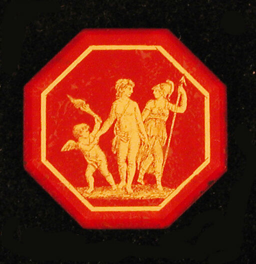 Plaquette (one of a pair), Glass, possibly French 