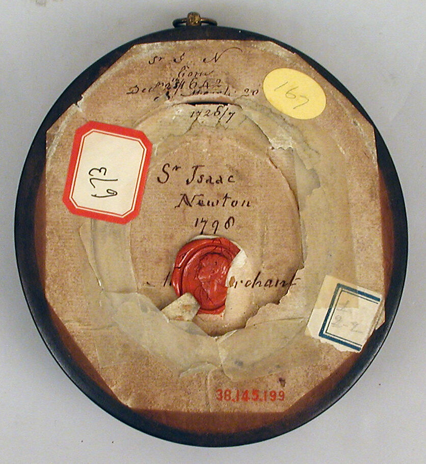 Sir Isaac Newton (1642–1727), Plaster; wood frame, French