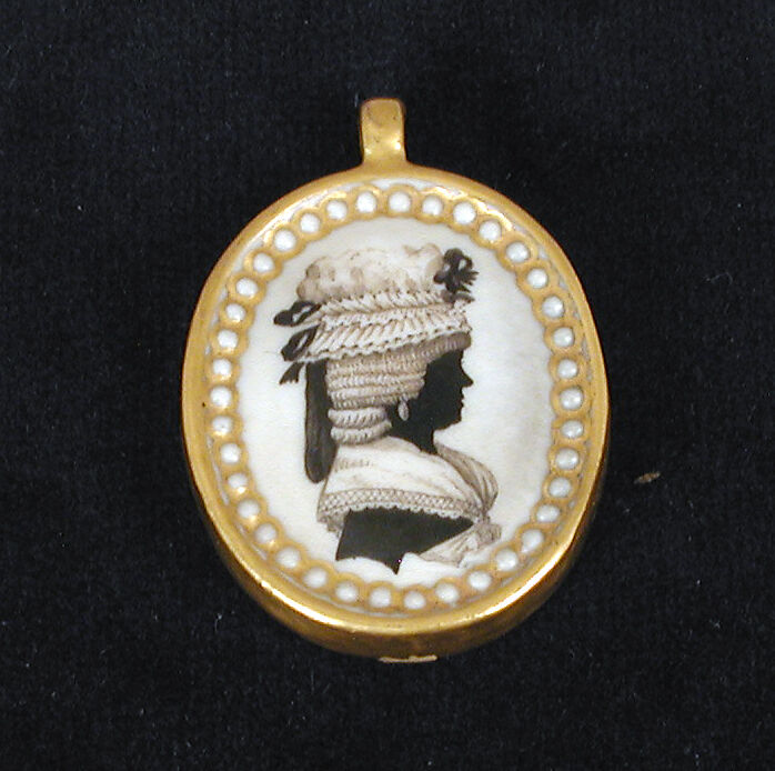 Portrait of a lady, Porcelain, possibly British