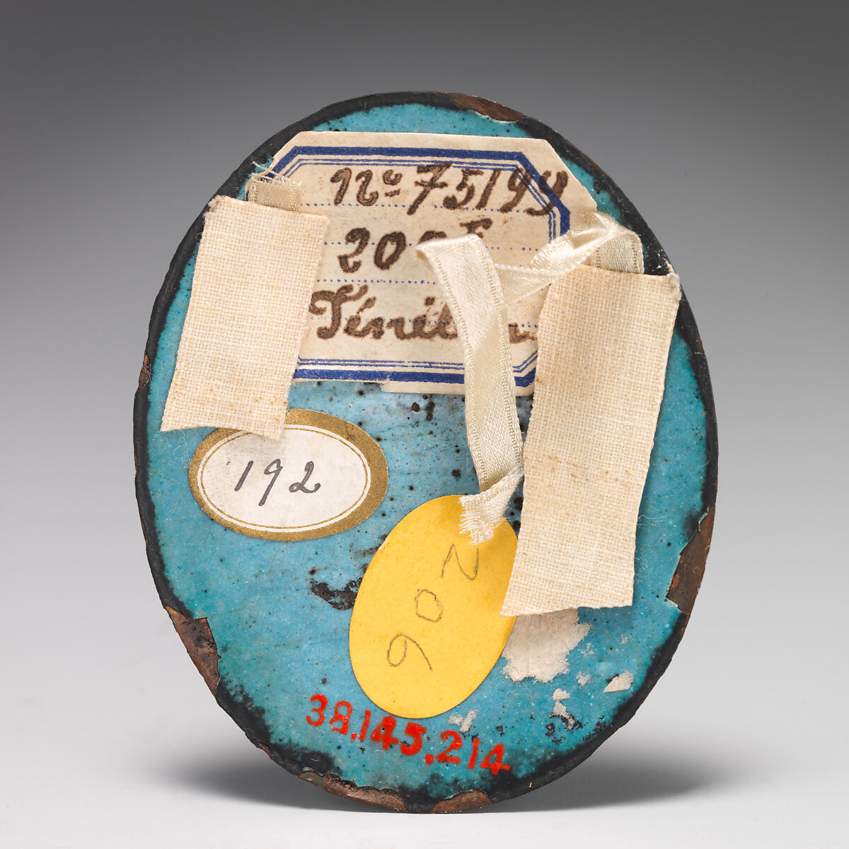 Portrait of a man, possibly La Mothe Fénélon (1651–1715), Painted enamel on copper, partly gilt, German or French