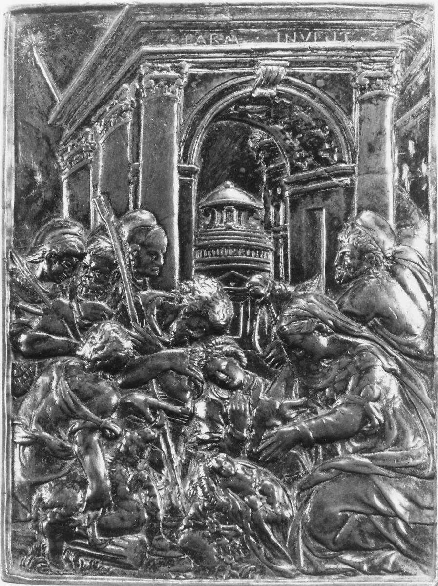 The Adoration of the Shepherds, Bronze, dark brown patina, Italian, Rome 
