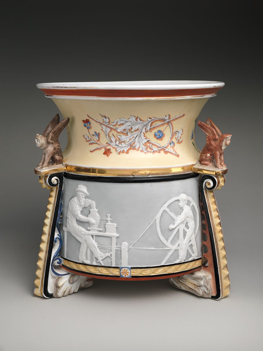 Jardinière, Union Porcelain Works (American, 1863–1922), Porcelain, American