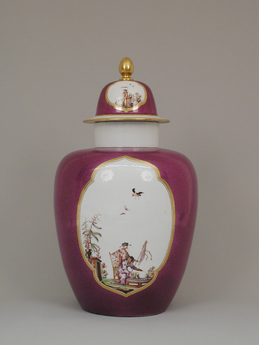 Vase with cover, Meissen Manufactory (German, 1710–present), Hard-paste porcelain, German, Meissen 