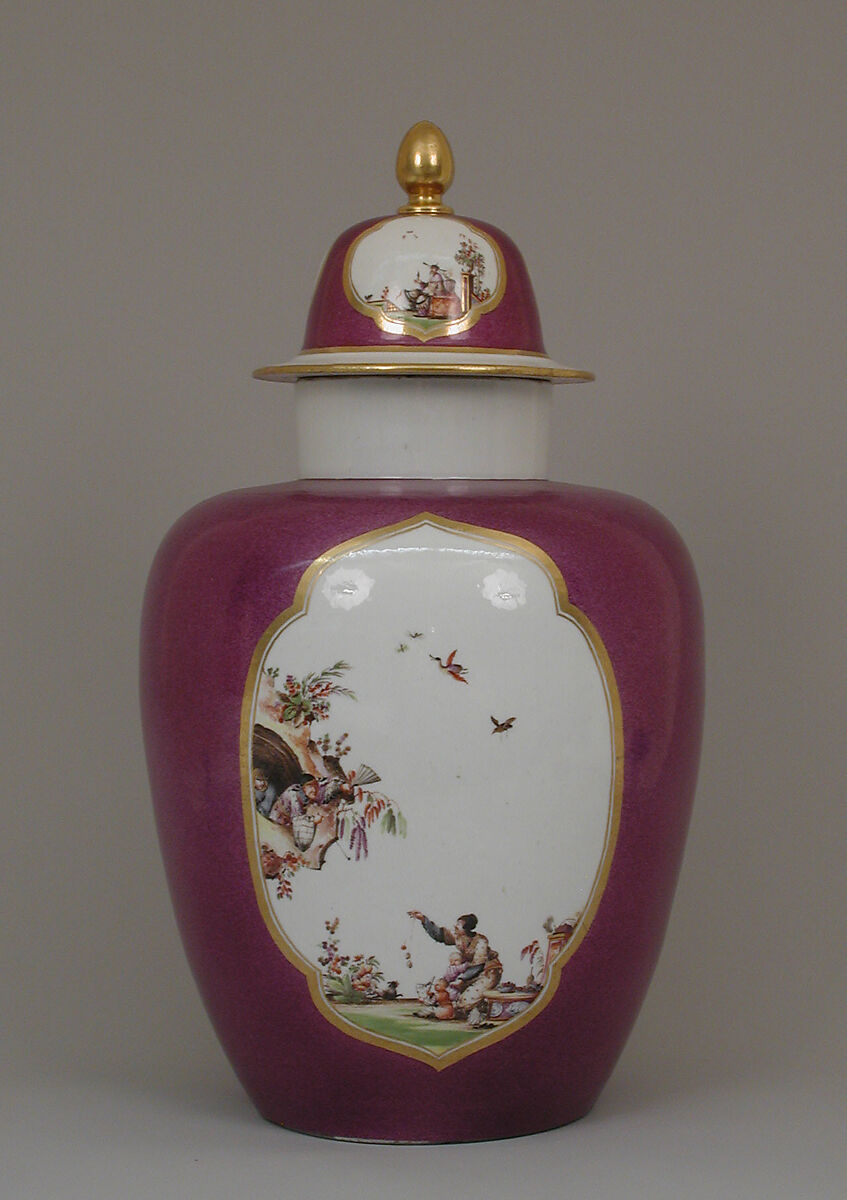 Vase with cover, Meissen Manufactory (German, 1710–present), Hard-paste porcelain, German, Meissen