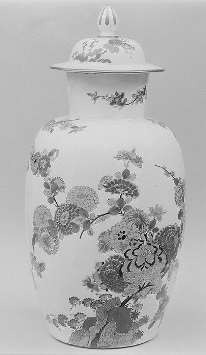 Vase with cover, Meissen Manufactory (German, 1710–present), Hard-paste porcelain, German, Meissen 