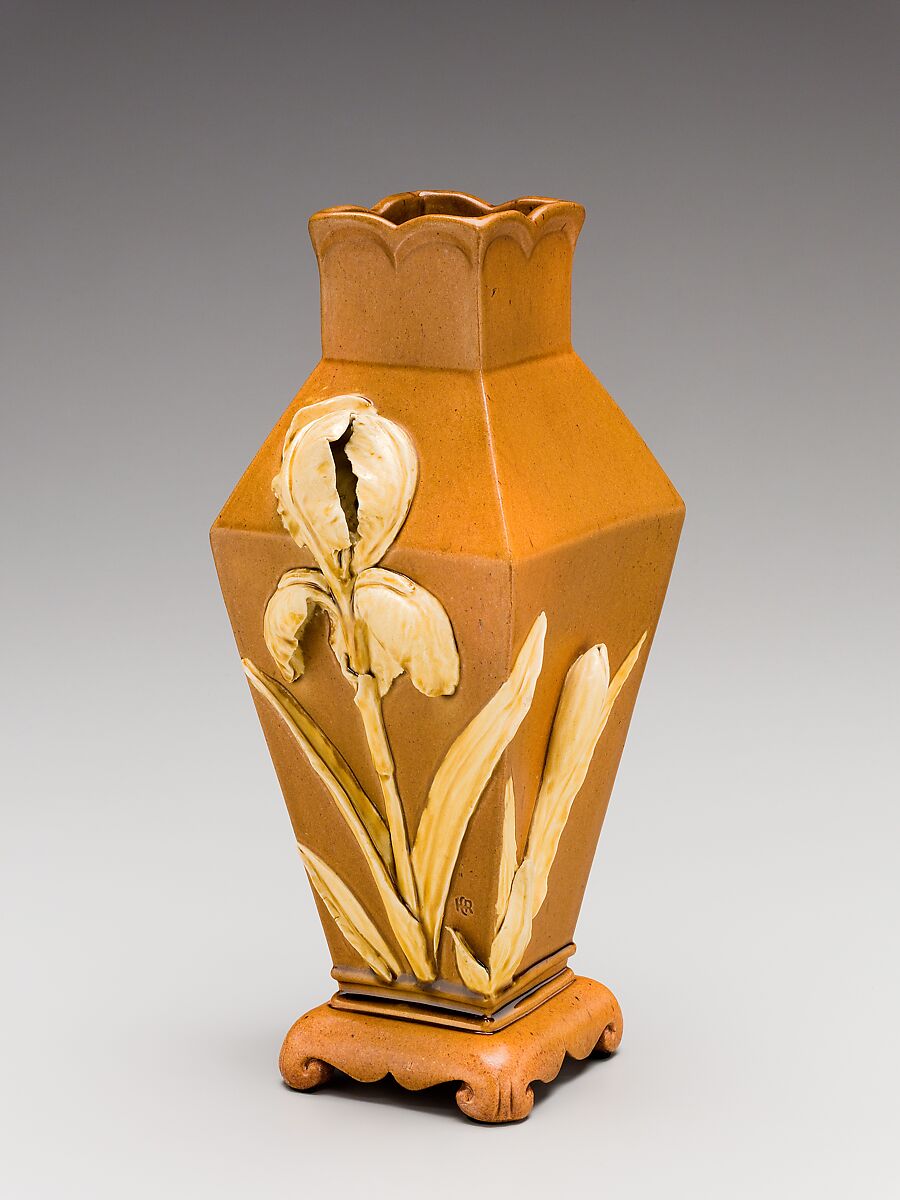 Vase, Chelsea Keramic Art Works (1872–1889), Earthenware, American 