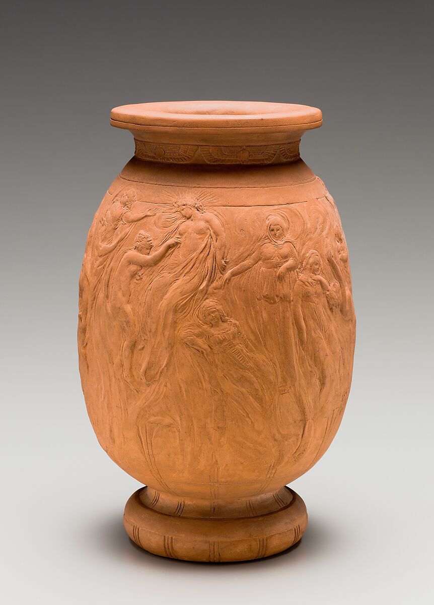 Vase, Caroline H. Rimmer (1851–1918), Earthenware, American 
