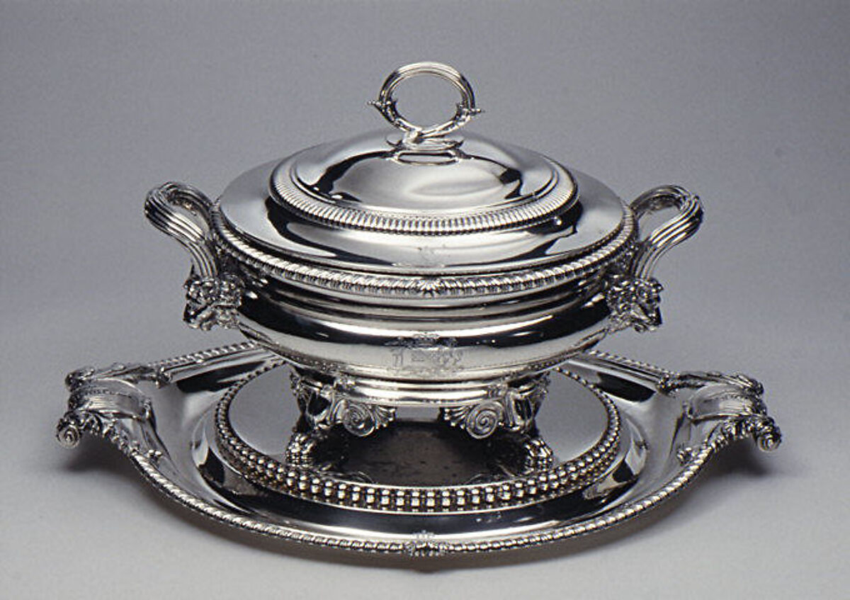 Soup tureen with cover and stand, Paul Storr (British, 1771–1844), Silver, British, London 