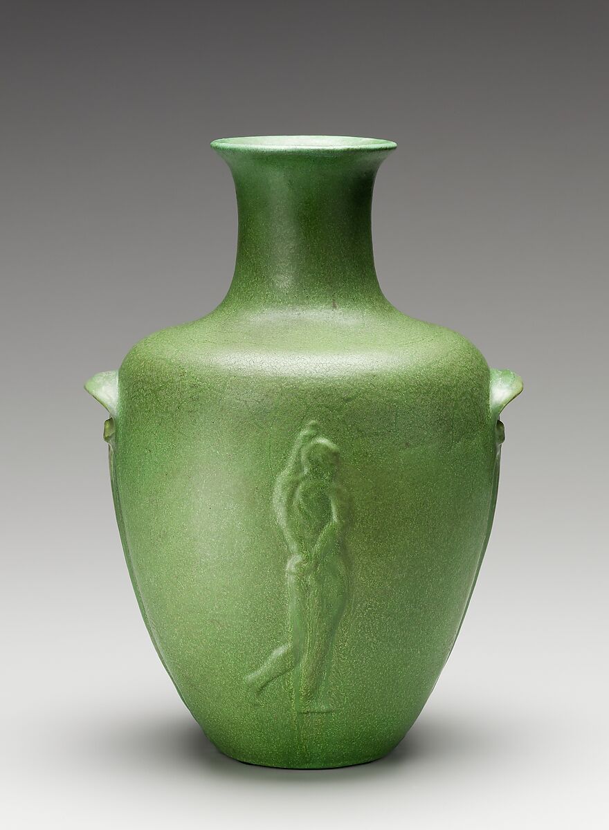 Vase, Grueby Pottery (Boston, Massachusetts, 1899–ca. 1911), Earthenware, American 