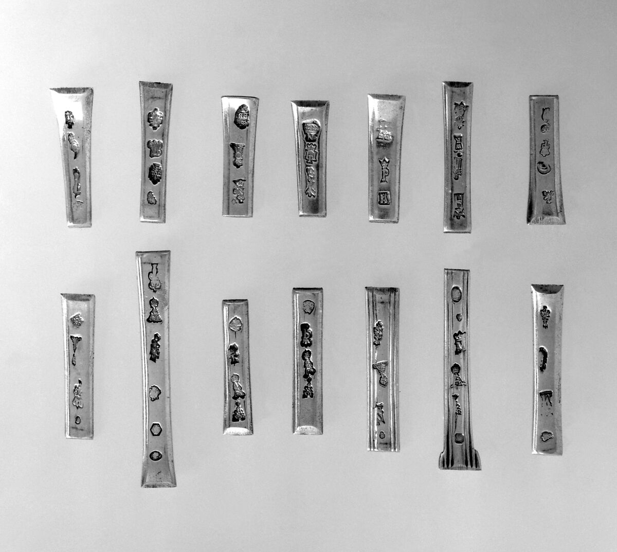 Section of a spoon handle, Jean-Charles Goudière (master 1747, recorded 1781), Silver, French, Paris