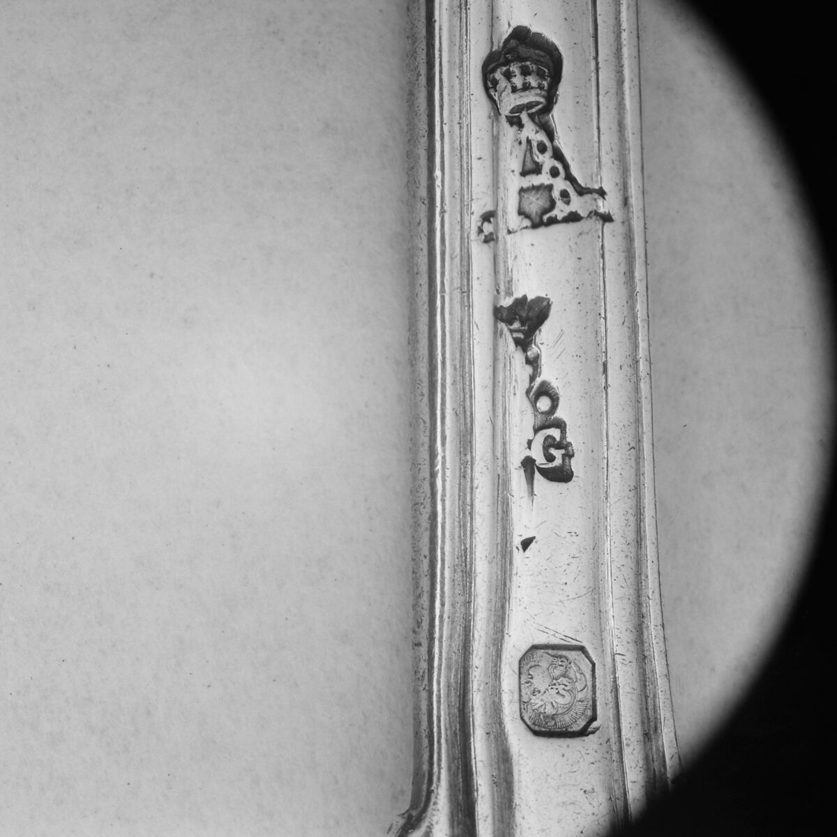 Section of a spoon handle, Silver, French, Paris