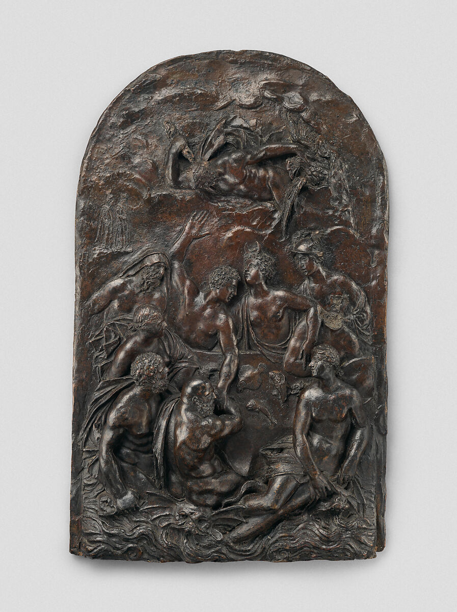 Banquet of the gods, Alessandro Vittoria (Alessandro Vittoria di Vigilio della Volpa) (Italian, 1525–1608), Bronze, Italian, possibly Venice 
