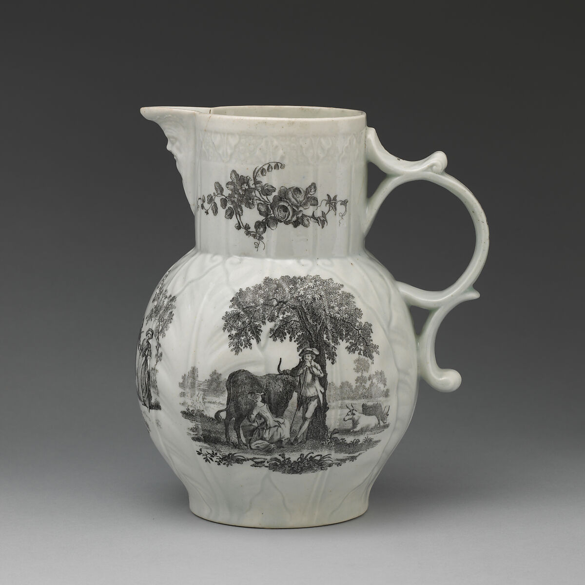 Jug, Worcester factory (British, 1751–2008), Soft-paste porcelain, British, Worcester 