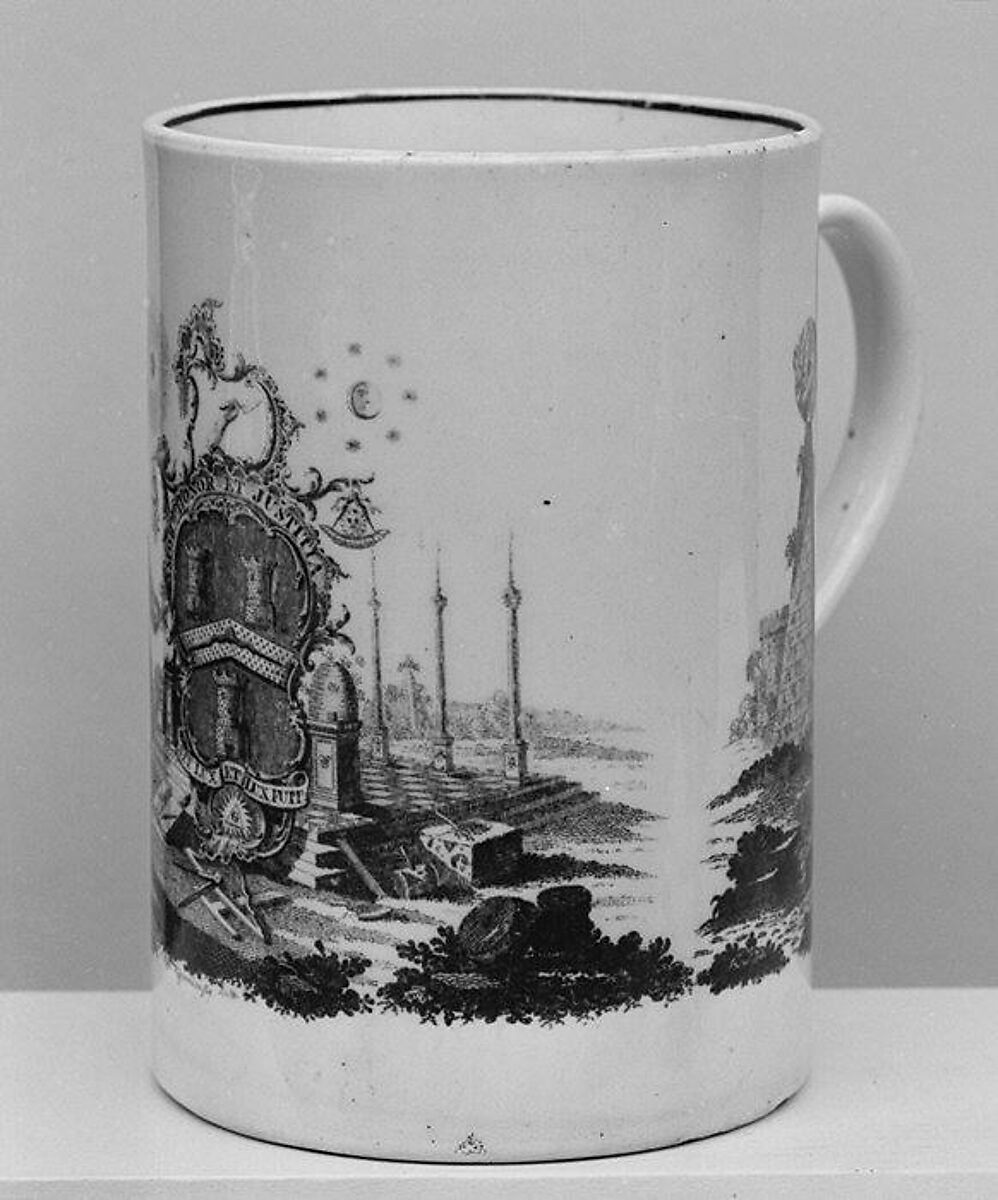Mug, Worcester factory (British, 1751–2008), Soft-paste porcelain, British, Worcester 
