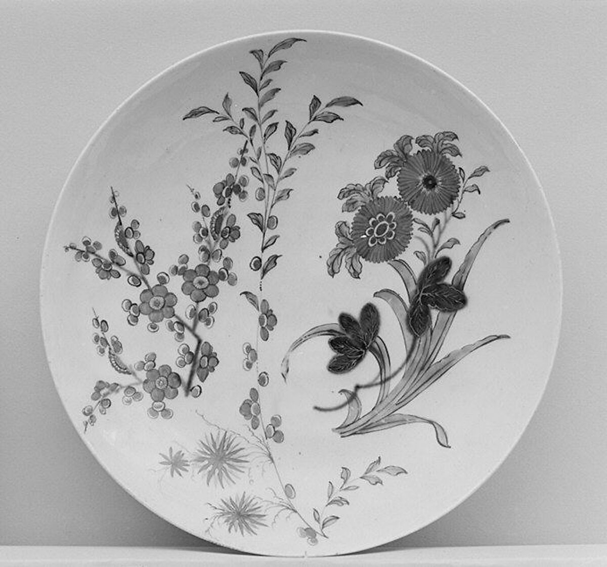 Plate (part of a service), Worcester factory (British, 1751–2008), Soft-paste porcelain, British, Worcester 