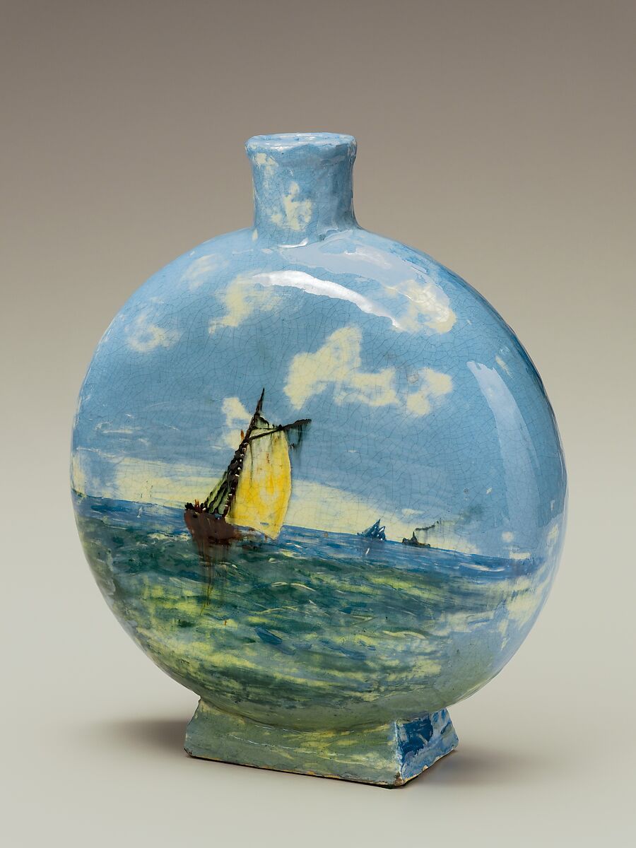 Vase, Thomas J. Wheatley (1853–1917), Earthenware, American 