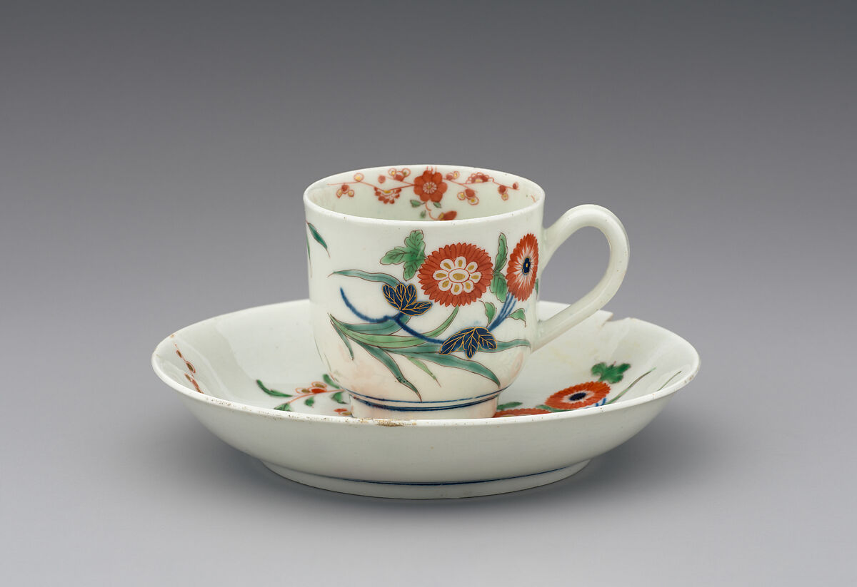 Chocolate cup (part of a service), Worcester factory (British, 1751–2008), Soft-paste porcelain, British, Worcester