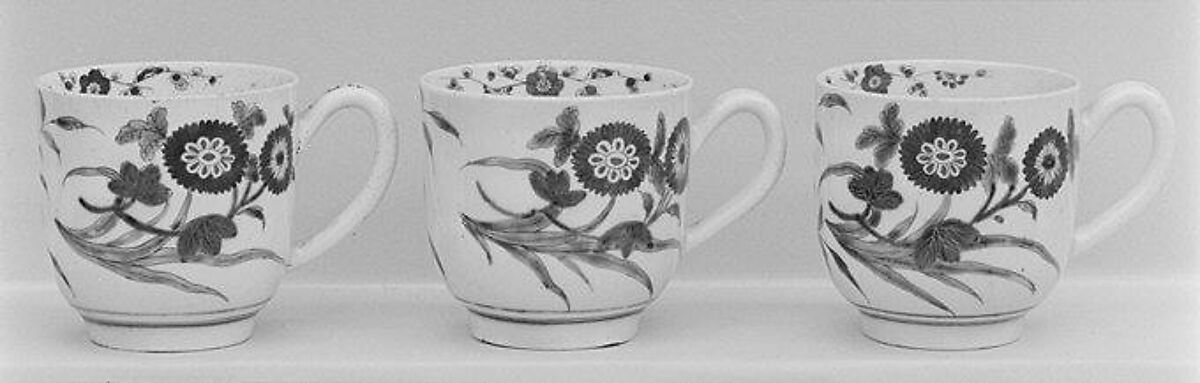 Chocolate cup (part of a service), Worcester factory (British, 1751–2008), Soft-paste porcelain, British, Worcester 