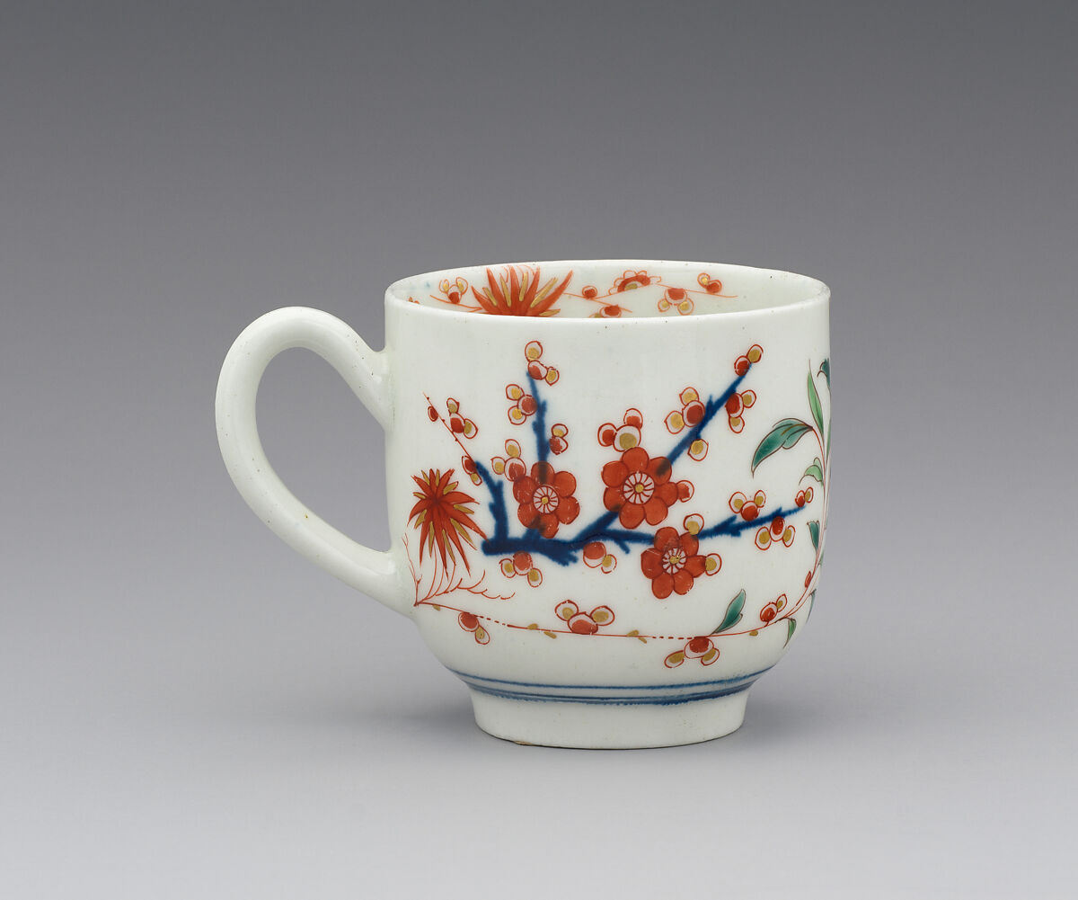 Chocolate cup (part of a service), Worcester factory (British, 1751–2008), Soft-paste porcelain, British, Worcester