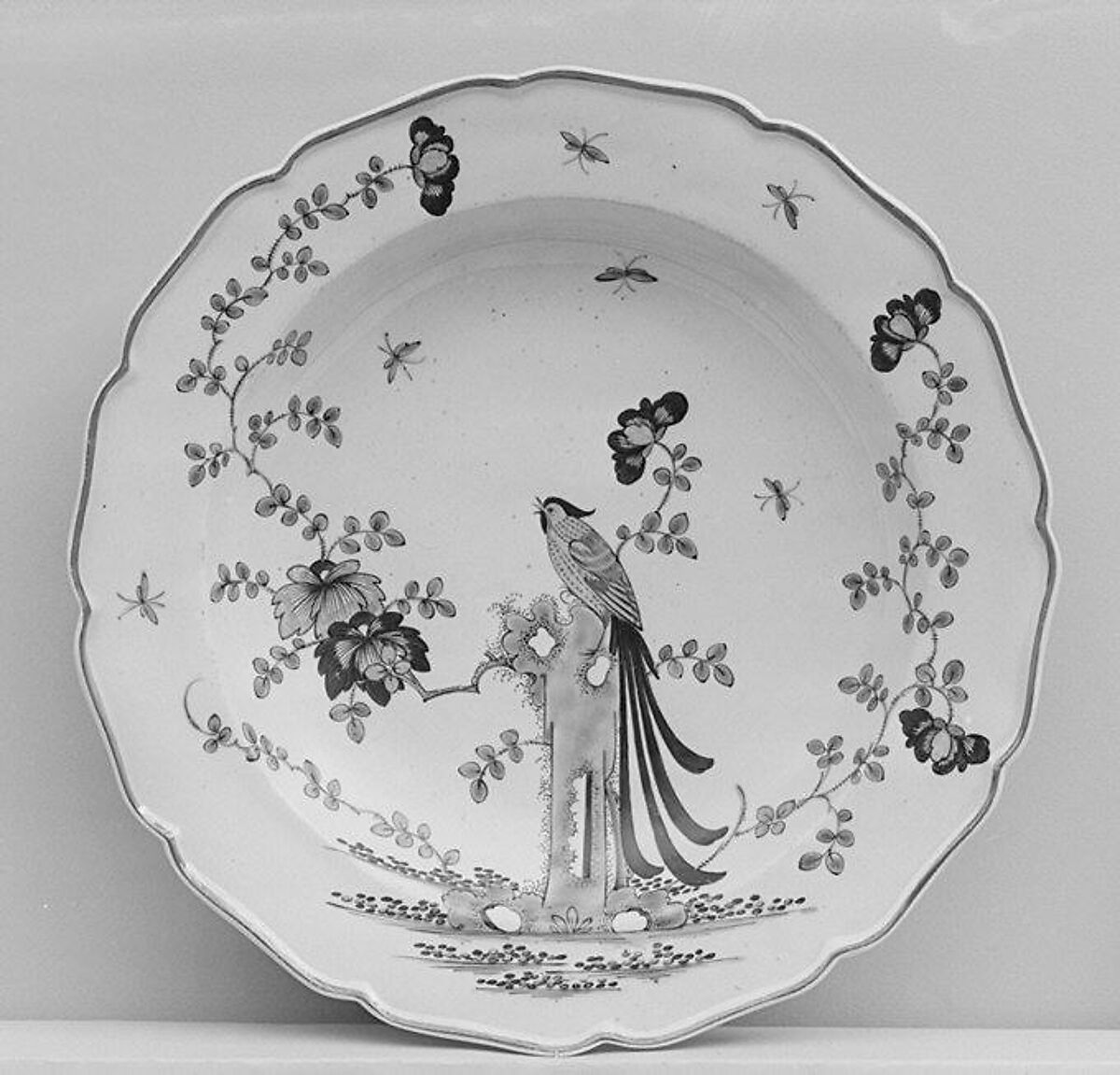 Dish, Worcester factory (British, 1751–2008), Soft-paste porcelain, British, Worcester 